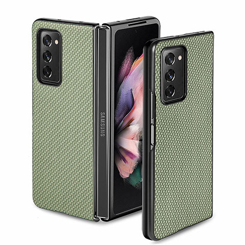 Custodia Silicone e Plastica Opaca Cover per Samsung Galaxy Z Fold2 5G Verde