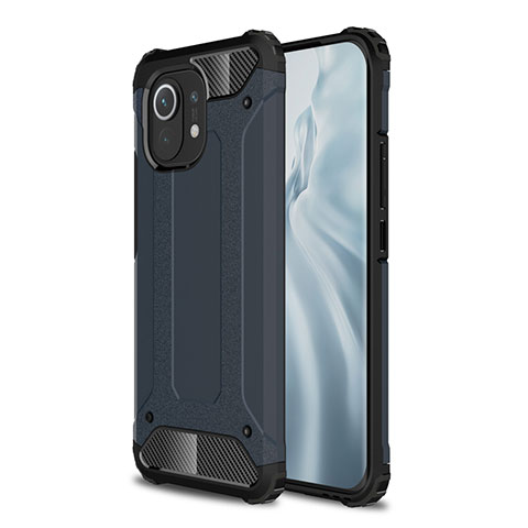 Custodia Silicone e Plastica Opaca Cover per Xiaomi Mi 11 5G Blu
