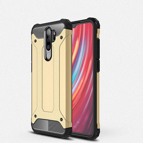 Custodia Silicone e Plastica Opaca Cover per Xiaomi Redmi Note 8 Pro Oro