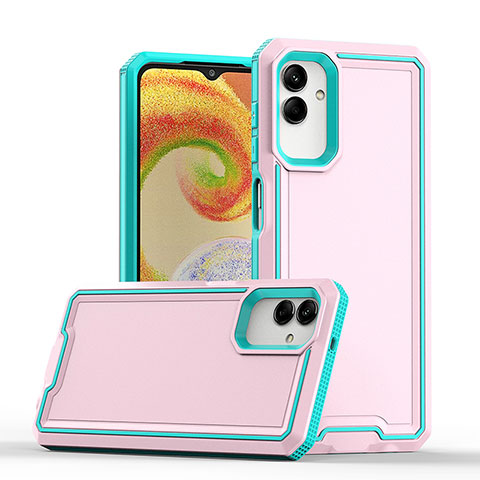 Custodia Silicone e Plastica Opaca Cover QW1 per Samsung Galaxy M04 Oro Rosa