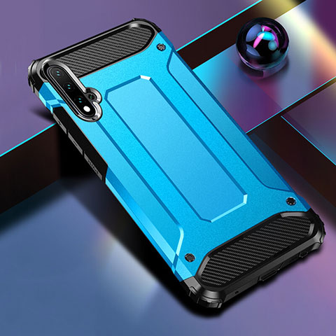 Custodia Silicone e Plastica Opaca Cover R01 per Huawei Nova 5 Cielo Blu