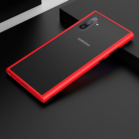 Custodia Silicone e Plastica Opaca Cover R01 per Samsung Galaxy Note 10 Rosso