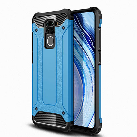 Custodia Silicone e Plastica Opaca Cover R01 per Xiaomi Redmi Note 9 Cielo Blu