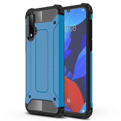 Custodia Silicone e Plastica Opaca Cover R02 per Huawei Nova 5 Cielo Blu