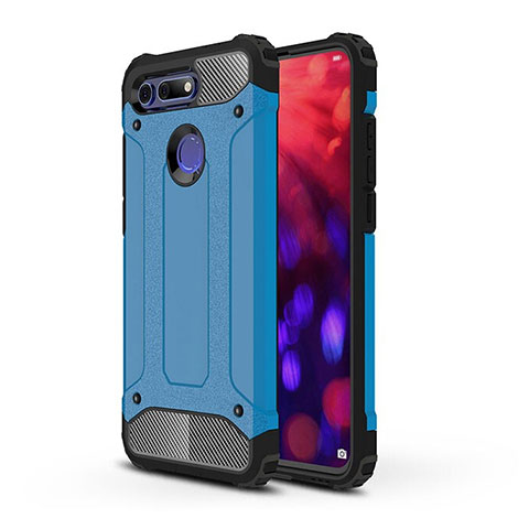 Custodia Silicone e Plastica Opaca Cover R03 per Huawei Honor V20 Blu