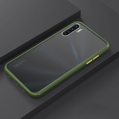 Custodia Silicone e Plastica Opaca Cover R03 per Oppo A91 Ciano