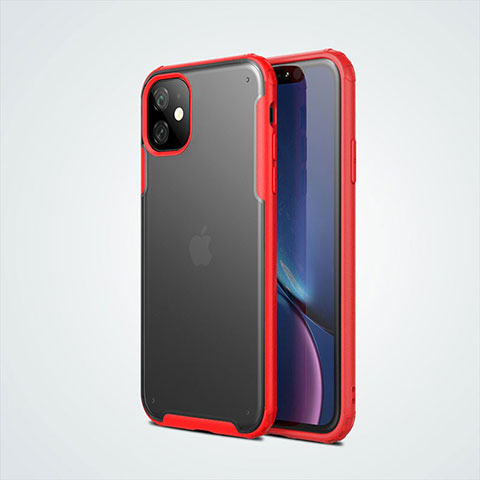 Custodia Silicone e Plastica Opaca Cover T01 per Apple iPhone 11 Rosso