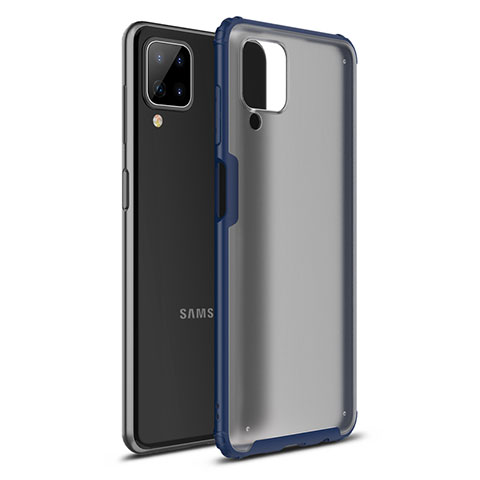 Custodia Silicone e Plastica Opaca Cover U01 per Samsung Galaxy F12 Blu