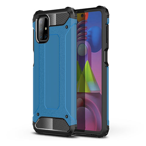 Custodia Silicone e Plastica Opaca Cover U01 per Samsung Galaxy M51 Cielo Blu