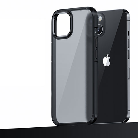 Custodia Silicone e Plastica Opaca Cover U04 per Apple iPhone 13 Mini Nero