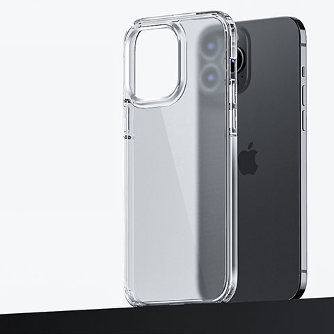 Custodia Silicone e Plastica Opaca Cover U04 per Apple iPhone 13 Pro Chiaro