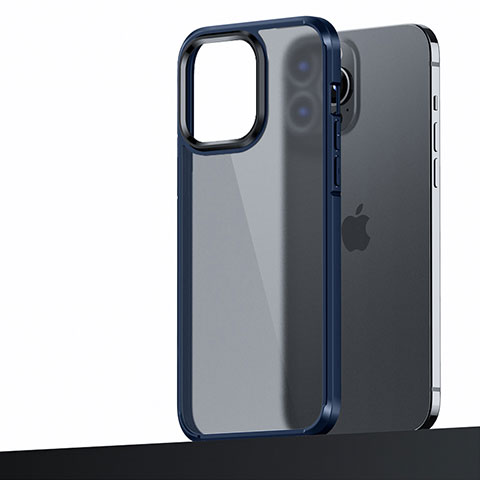 Custodia Silicone e Plastica Opaca Cover U04 per Apple iPhone 14 Pro Blu