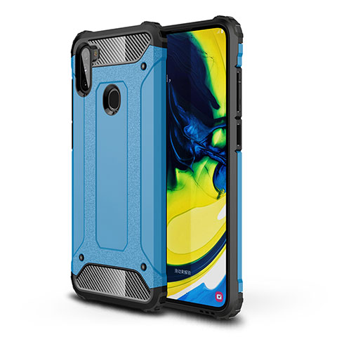 Custodia Silicone e Plastica Opaca Cover WL1 per Samsung Galaxy A11 Blu