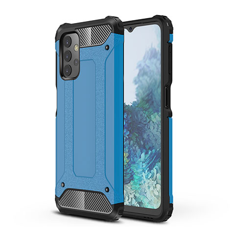 Custodia Silicone e Plastica Opaca Cover WL1 per Samsung Galaxy A32 5G Blu
