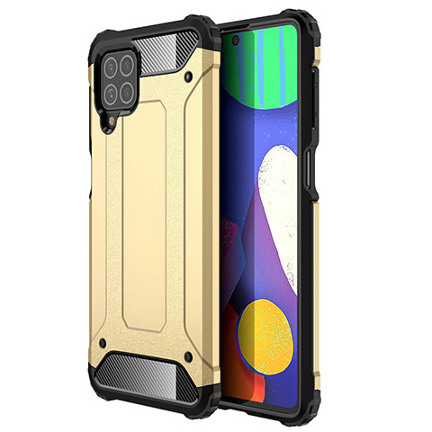 Custodia Silicone e Plastica Opaca Cover WL1 per Samsung Galaxy F62 5G Oro