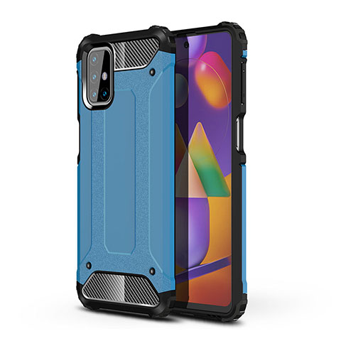 Custodia Silicone e Plastica Opaca Cover WL1 per Samsung Galaxy M31s Blu