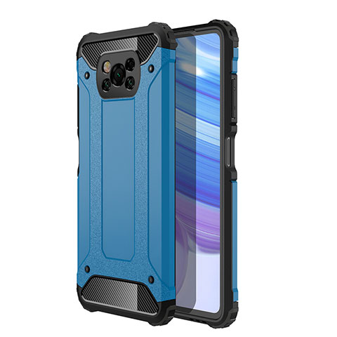 Custodia Silicone e Plastica Opaca Cover WL1 per Xiaomi Poco X3 NFC Blu