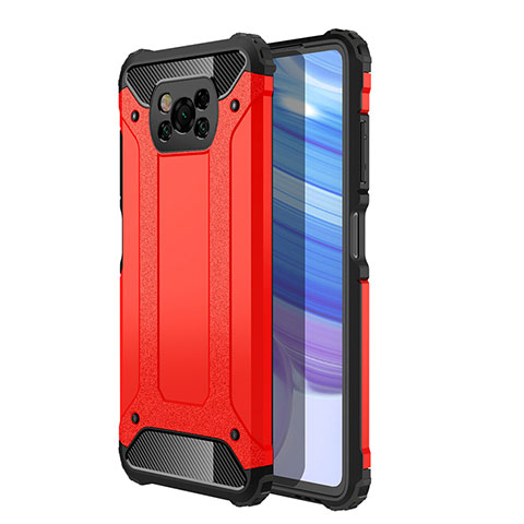 Custodia Silicone e Plastica Opaca Cover WL1 per Xiaomi Poco X3 Pro Rosso