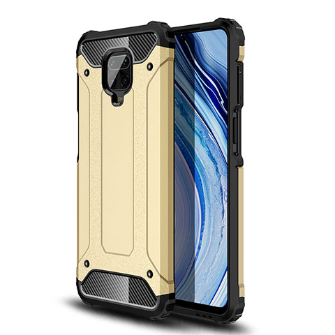 Custodia Silicone e Plastica Opaca Cover WL1 per Xiaomi Redmi Note 9 Pro Oro