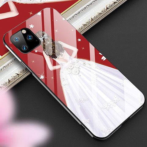 Custodia Silicone Gel Laterale Abito Ragazza Specchio Cover M01 per Apple iPhone 11 Pro Bianco