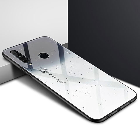 Custodia Silicone Gel Laterale Fantasia Modello Specchio Cover K01 per Huawei P Smart+ Plus (2019) Grigio