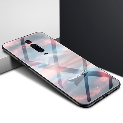 Custodia Silicone Gel Laterale Fantasia Modello Specchio Cover K04 per Xiaomi Redmi K20 Pro Marrone