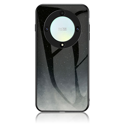 Custodia Silicone Gel Laterale Fantasia Modello Specchio Cover LS1 per Huawei Honor Magic5 Lite 5G Grigio