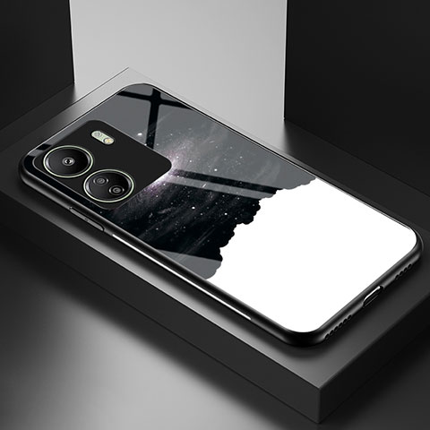 Custodia Silicone Gel Laterale Fantasia Modello Specchio Cover LS2 per Xiaomi Redmi 13C Nero