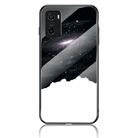 Custodia Silicone Gel Laterale Fantasia Modello Specchio Cover LS4 per Oppo A55S 5G Nero