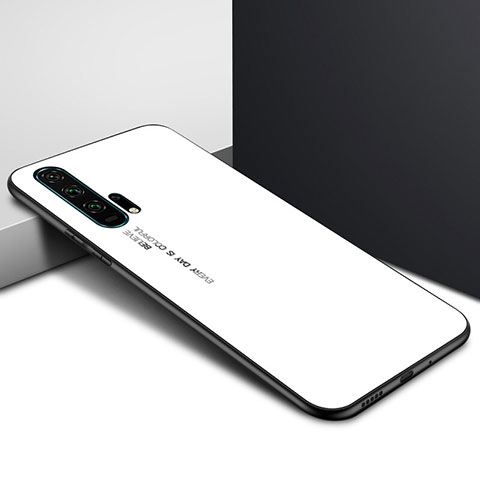 Custodia Silicone Gel Laterale Fantasia Modello Specchio Cover per Huawei Honor 20 Pro Bianco