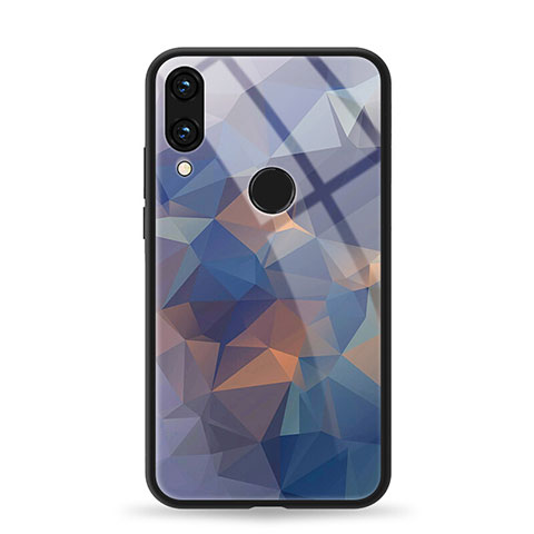 Custodia Silicone Gel Laterale Fantasia Modello Specchio Cover per Huawei Honor View 10 Lite Blu