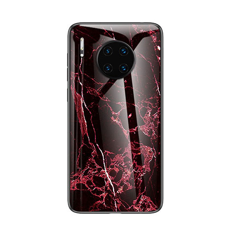 Custodia Silicone Gel Laterale Fantasia Modello Specchio Cover per Huawei Mate 30E Pro 5G Rosso