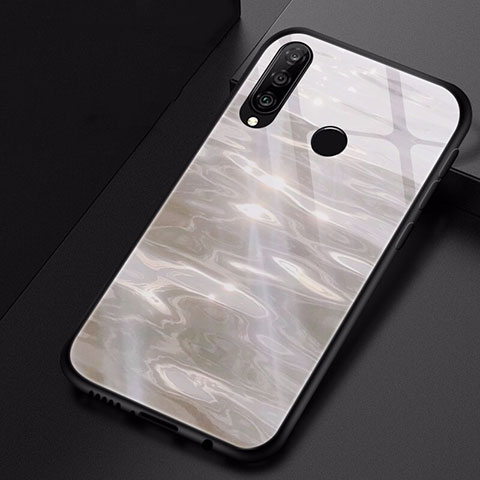 Custodia Silicone Gel Laterale Fantasia Modello Specchio Cover per Huawei Nova 4e Grigio