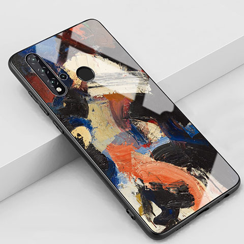 Custodia Silicone Gel Laterale Fantasia Modello Specchio Cover per Huawei Nova 5i Arancione