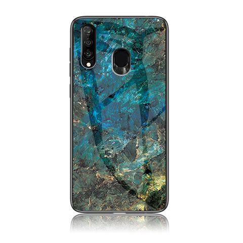 Custodia Silicone Gel Laterale Fantasia Modello Specchio Cover per Samsung Galaxy A40s Blu