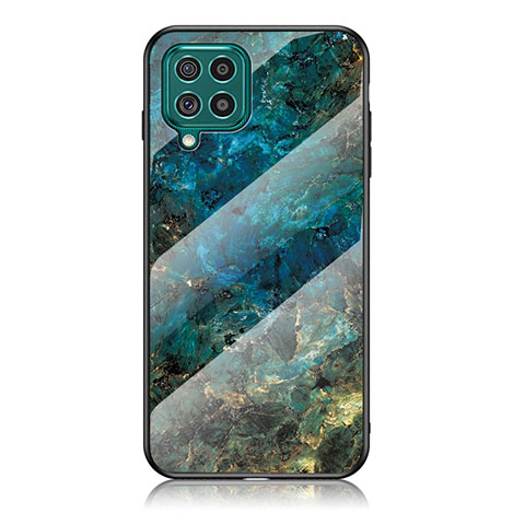 Custodia Silicone Gel Laterale Fantasia Modello Specchio Cover per Samsung Galaxy M62 4G Blu