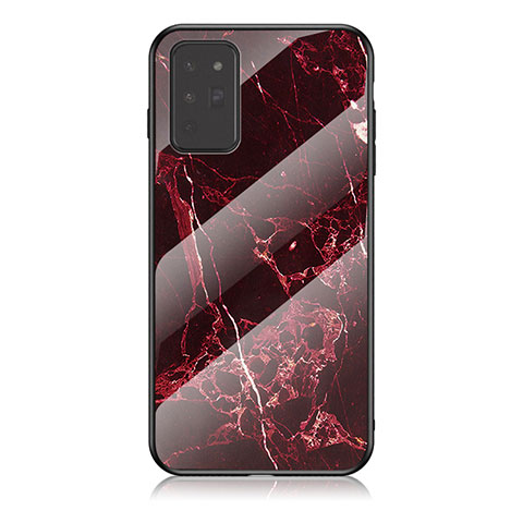 Custodia Silicone Gel Laterale Fantasia Modello Specchio Cover per Samsung Galaxy Note 20 5G Rosso