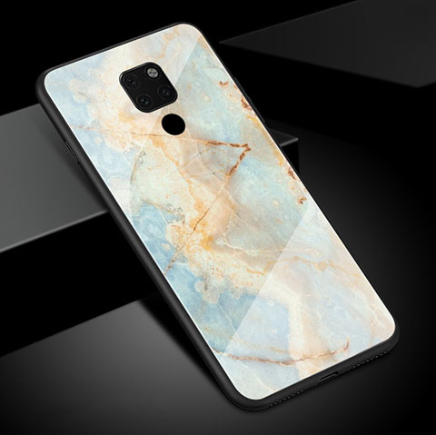 Custodia Silicone Gel Laterale Fantasia Modello Specchio Cover S01 per Huawei Mate 20 Giallo