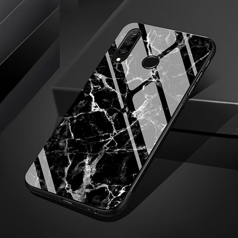 Custodia Silicone Gel Laterale Fantasia Modello Specchio Cover S01 per Huawei P30 Lite Nero