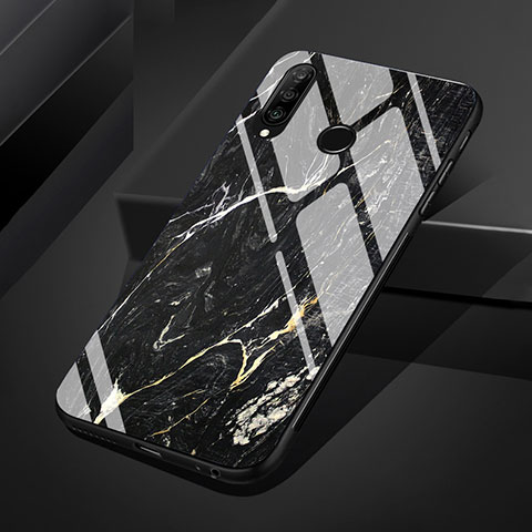 Custodia Silicone Gel Laterale Fantasia Modello Specchio Cover S01 per Huawei P30 Lite New Edition Grigio Scuro