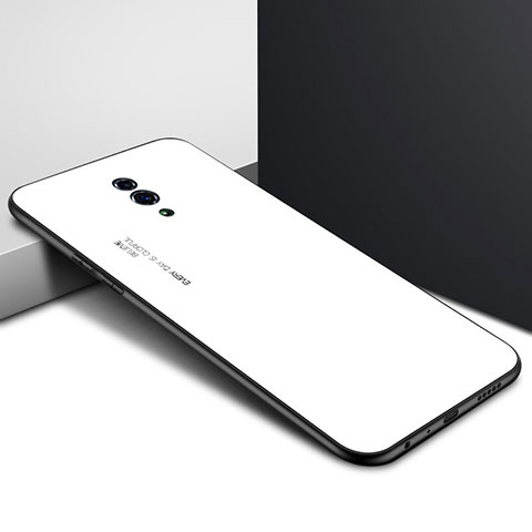 Custodia Silicone Gel Laterale Fantasia Modello Specchio Cover S01 per Oppo Reno Bianco