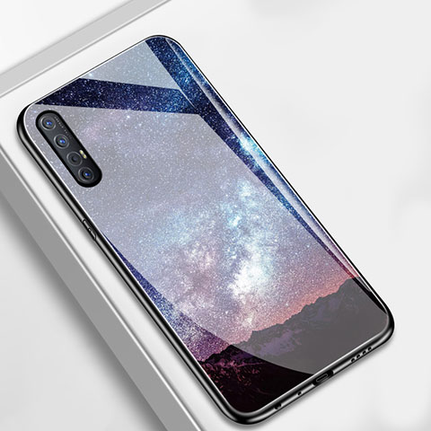 Custodia Silicone Gel Laterale Fantasia Modello Specchio Cover S02 per Oppo Find X2 Neo Grigio