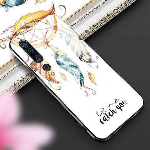 Custodia Silicone Gel Laterale Fantasia Modello Specchio Cover S03 per Xiaomi Mi 10 Pro Giallo