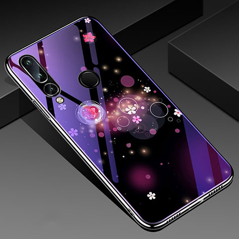 Custodia Silicone Gel Laterale Farfalla Specchio Cover K01 per Huawei Honor 20 Lite Viola