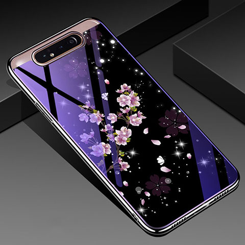 Custodia Silicone Gel Laterale Fiori Specchio Cover per Samsung Galaxy A90 4G Multicolore