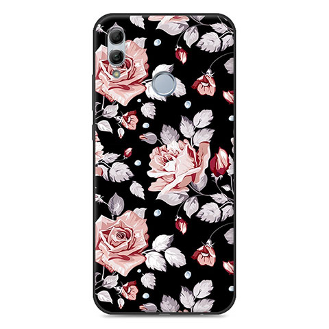 Custodia Silicone Gel Laterale Fiori Specchio Cover S01 per Huawei Honor 10 Lite Rosa