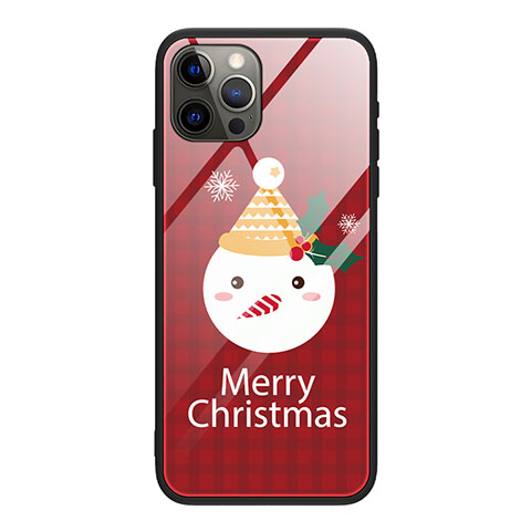 Custodia Silicone Gel Laterale Natale Modello Specchio Cover per Apple iPhone 12 Pro Max Bianco