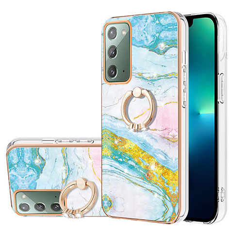 Custodia Silicone Gel Morbida Fantasia Modello Cover con Anello Supporto Y05B per Samsung Galaxy Note 20 5G Colorato