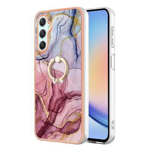 Custodia Silicone Gel Morbida Fantasia Modello Cover con Anello Supporto YB1 per Samsung Galaxy A25 5G Multicolore