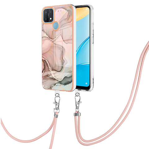 Custodia Silicone Gel Morbida Fantasia Modello Cover con Cinghia Cordino Mano YB7 per Oppo A15 Multicolore